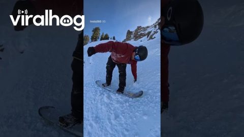 Amateur Hour Snowboarding on Steep Slope || ViralHog