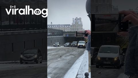 Audi Has No Problem Driving on Icy Hill || ViralHog