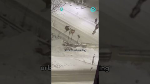 Urban Snowboarder Lands a Jump || ViralHog Shorts