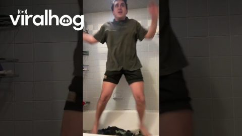 Broken Machine Means Foot Wash Workout || ViralHog
