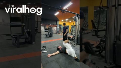 Banded Handspring Fail During Calisthenics Training || ViralHog