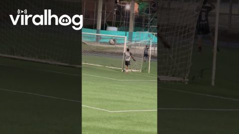 One-Legged Goalkeeper Defends the Net || ViralHog