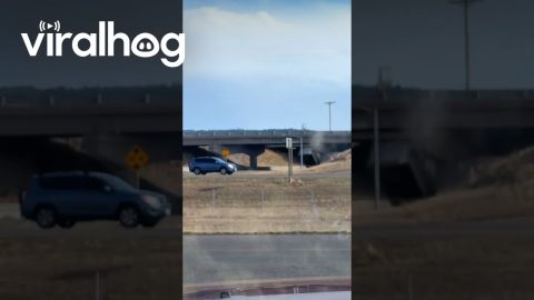 Dump Truck Collides With Underpass || ViralHog