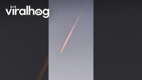 Aircraft Spotting Leaving a Large Trail || ViralHog