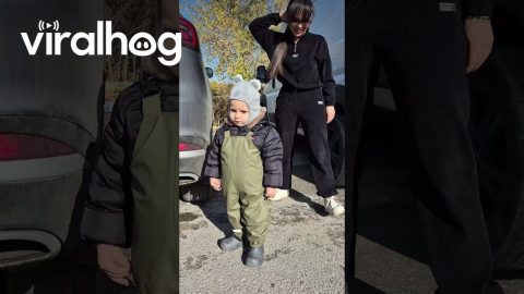 Adventurous Kiddo Licks Mud Off Face || ViralHog