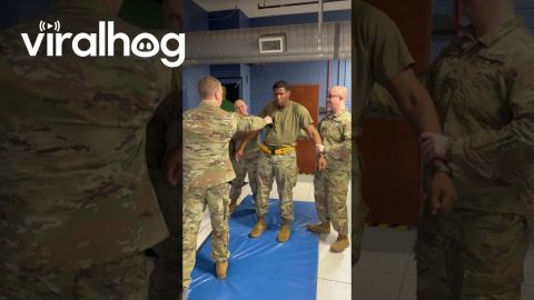 Military Man Calmly Takes Taser || ViralHog