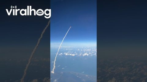 POV: Artemis II Launch From My Airplane Window || ViralHog