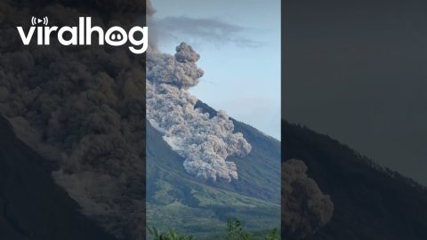 Lava Flows From Semeru Volcano || ViralHog