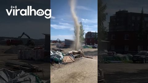 Tiny Tornado Tests Touching Down || ViralHog