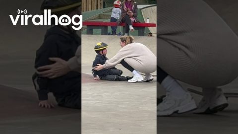 Spirited Kid Doesn't Like Skateboarding || ViralHog