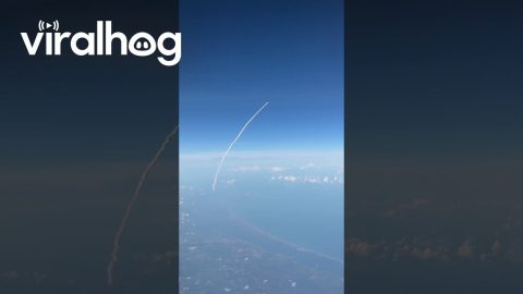 Artemis 2 Launch View From American Airlines Flight || ViralHog