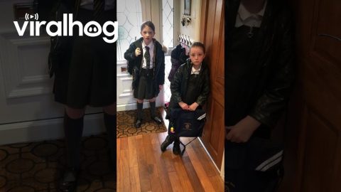 Dad Gets Daughters with Back to School April Fool's Day Gag || ViralHog Shorts