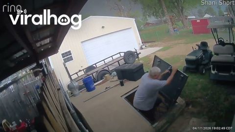 Family Enters Cellar Just Before Tornado Hits || ViralHog