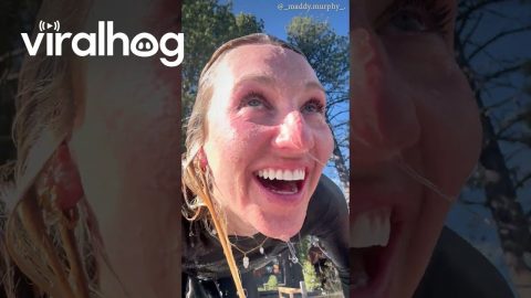 Singer Still Joyful After Phone Falls Into Freezing Lake Water || ViralHog