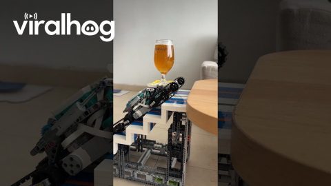 Lego Robot Fetches Me a Beer || ViralHog