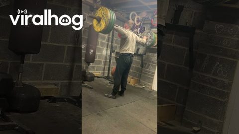 Strongman Performs a Classic Lifting Technique || ViralHog