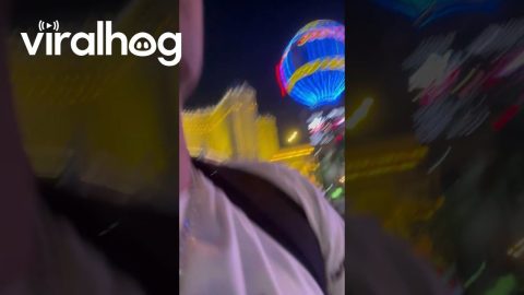 Winds Create Waves at Famous Vegas Fountains || ViralHog