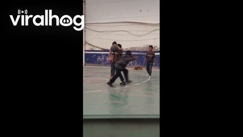 Boy With Wooden Leg Dominates Basketball Court || ViralHog