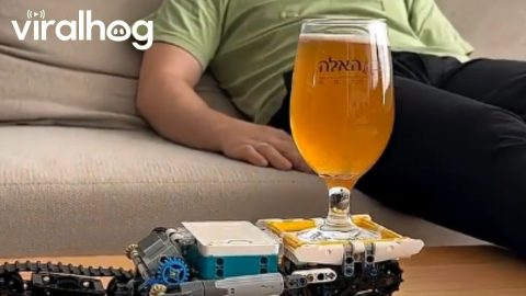 Lego Robot Fetches Me a Beer || ViralHog