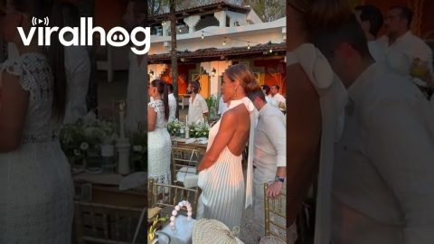 Woman Discreetly Puts Out Fire at Wedding || ViralHog