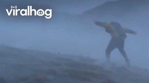 Adventurers Float Mid-Air In Strong Patagonian Winds || ViralHog