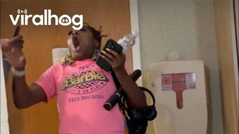 Dramatic Friend's Sweet Reaction To Surprise Baby Delivery || ViralHog