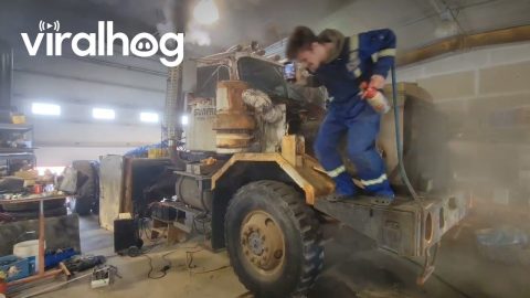 Diesel Runaway Disaster Averted || ViralHog