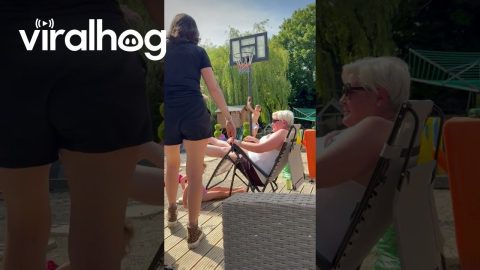 Mum Gets Stuck in New Garden Chair || ViralHog