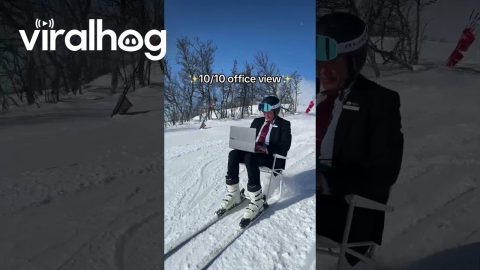 When the Team Meeting Starts Before the Lift Closes || ViralHog