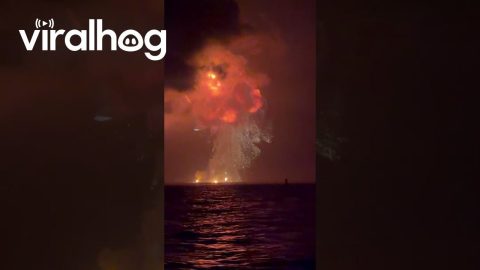 Explosion Lights up the Sky || ViralHog