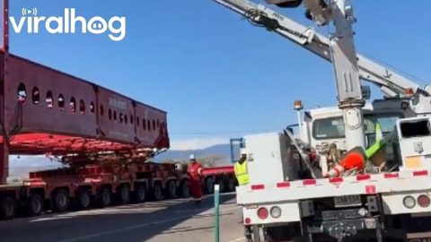 Oversized Transport Convoy Moves Through Colorado || ViralHog