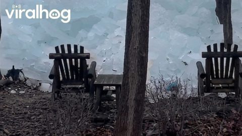 Significant Ice Push At Grand Isle Lake || ViralHog