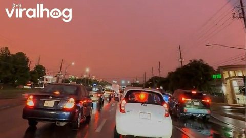 Pink Rainbows Over Pflugerville, Texas || ViralHog
