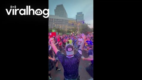 Boston Police Officer Shows off Soccer Skills As Fans Cheer During World Cup Fan Fest || ViralHog