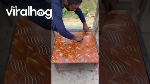 Man Designs Swirled Table Top || ViralHog