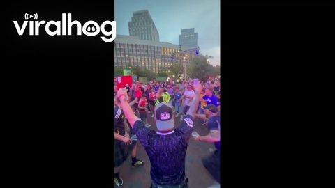 Boston Police Officer Shows off Soccer Skills As Fans Cheer During World Cup Fan Fest || ViralHog