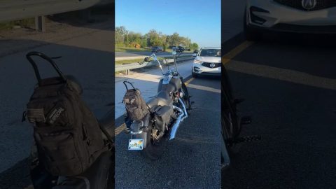 State Trooper Stops Driver Going Wrong Way Down Shoulder In Locked Traffic || ViralHog