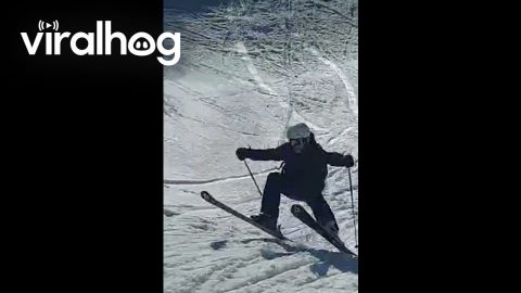 Rookie Skier Wipes Out || ViralHog