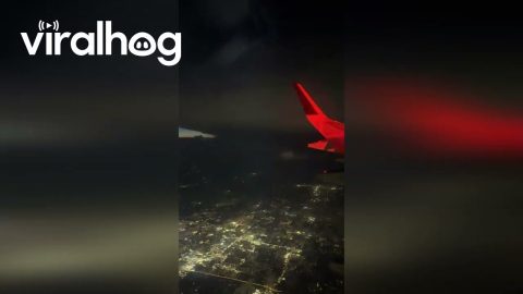 Airplane Footage Captures Explosive Lightning as Supercell Storm Batters Oklahoma || ViralHog
