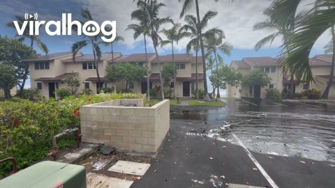 South Swell Crashes Over the Roof of Condos in Hawaii || ViralHog