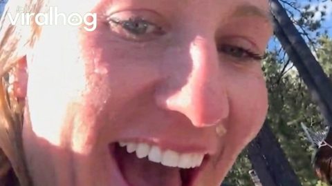 Singer Still Joyful After Phone Falls Into Freezing Lake Water || ViralHog