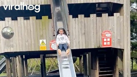 Didn't Know The Slide Was Wet || ViralHog