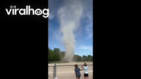 Baseball Diamond Dust Devil || ViralHog