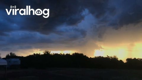 Stormy Blue Skies Over Oklahoma || ViralHog