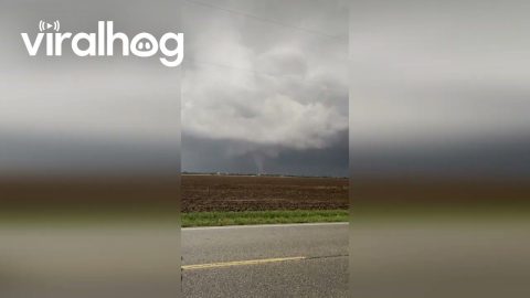 Tornado Spins Across Farmland South of Enid || ViralHog