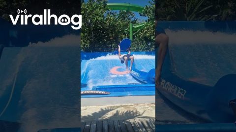 Backflip Boogie Board On Bali Wave Machine || ViralHog