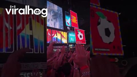 Norway Fans Turn Times Square Into A Roaring Sea Of Red After Historic World Cup Win || ViralHog