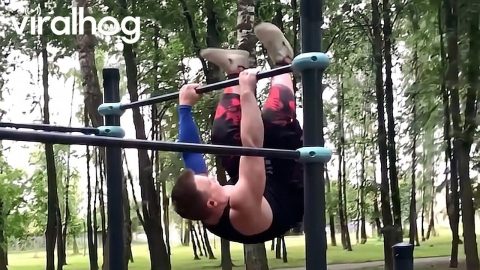 Horizontal Bar Trick Falls Flat || ViralHog