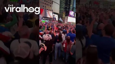 France Fans Take Over Times Square Ahead of Opening Match Against Senegal || ViralHog