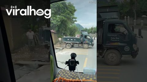 Wooden Planks Fail to Hold Truck's Weight || ViralHog